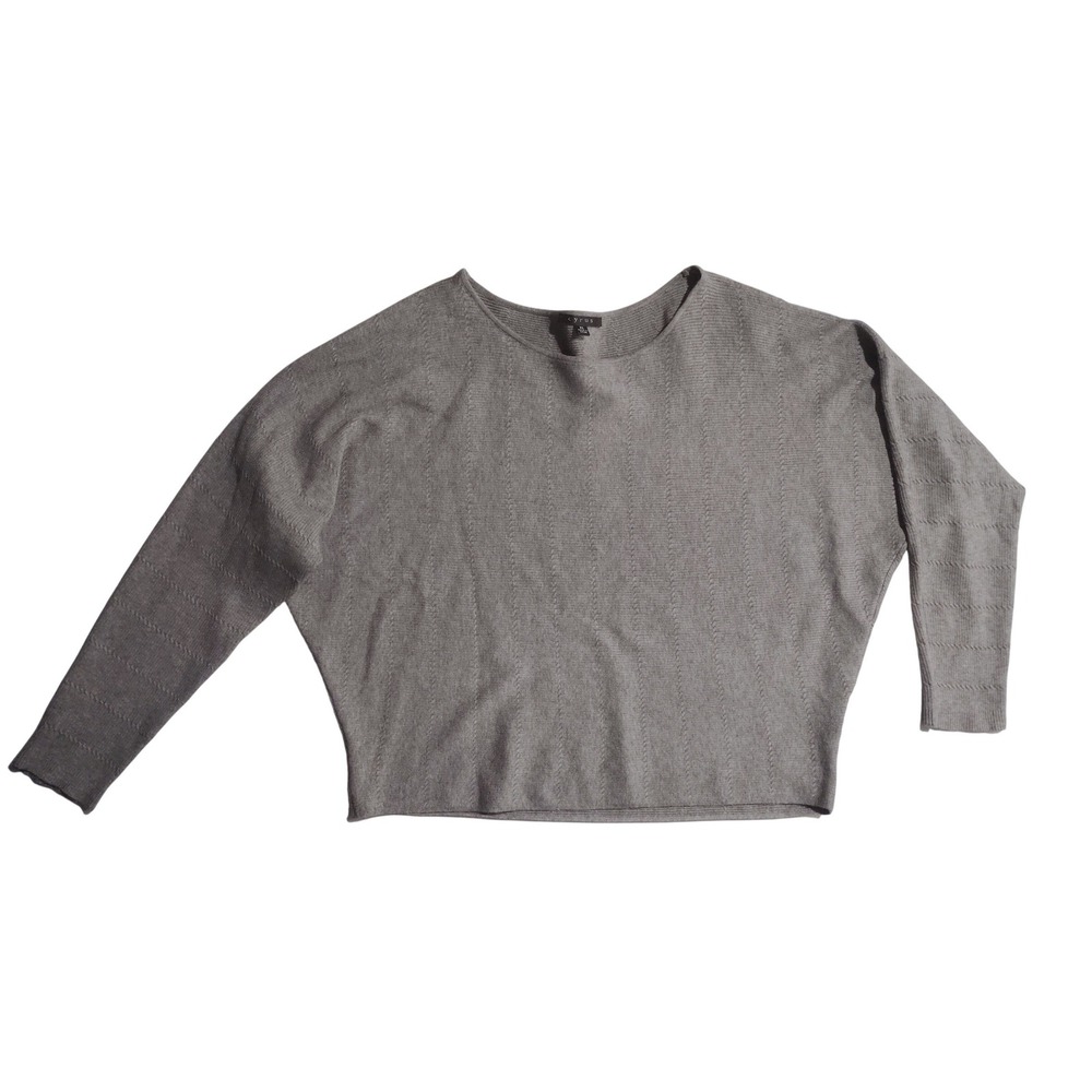 Cyrus Womens Gray Textured Batwing Long‎ Sleeve Pullover Sweater XL C981928D